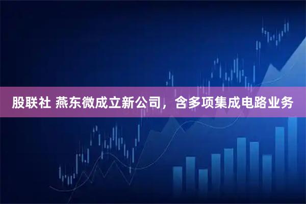 股联社 燕东微成立新公司，含多项集成电路业务